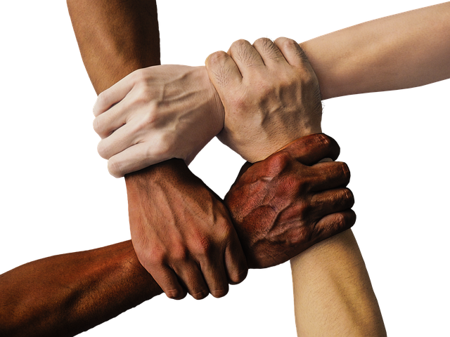 Diverse team collaborating